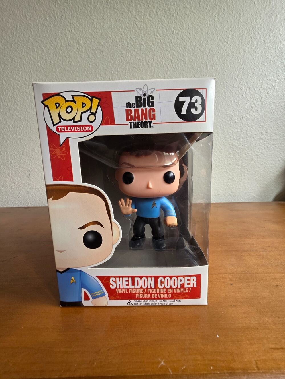 FUNKO POP VINYL THE BIG BANG THEORY SHELDON COOPER STAR TREK 73 NEW W/PROTECTOR